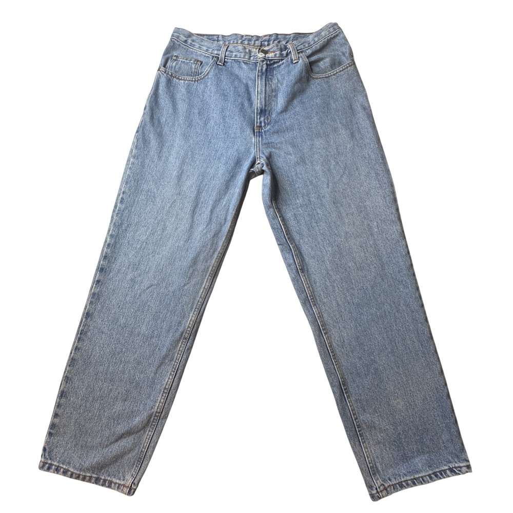 Member's Mark Jeans Mens‎ 34x29 Blue Straight Leg 100% Cotton Light Wash Casual